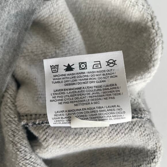 Nike Girls Cropped Sweatshirt Size Small Gray Purple Long Sleeve Pullover - Picture 5 of 8